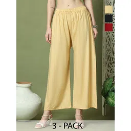 TAG 7 Women 3 Flared Ethnic Palazzos-picture-26