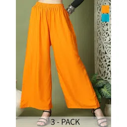 TAG 7 Women 3 Flared Ethnic Palazzos-picture-38