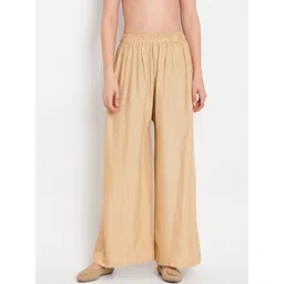 TAG 7 Women Beige Solid Straight Palazzos-picture-40