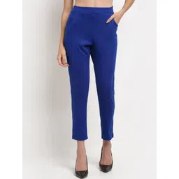 TAG 7 Women Blue Solid Ankle-Length Leggings-picture-41