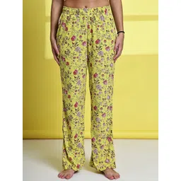 TAG 7 Women Floral Printed Cotton Straight-Leg Lounge Pant-picture-21