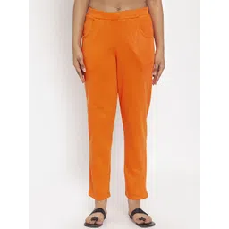 TAG 7 Women Orange Ethnic Cigarette Trousers-picture-30