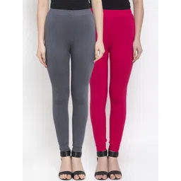 TAG 7 Women Pack of 2 Solid Ankle-Length Leggings-picture-11