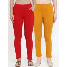 TAG 7 Women Pack of 2 Solid Ankle-Length Leggings-picture-19