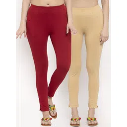 TAG 7 Women Pack Of 2 Solid Ankle-Length Leggings-picture-33
