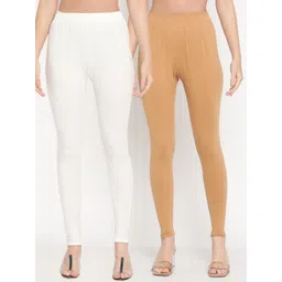 TAG 7 Women Pack Of 2 Solid Comfort-Fit Ankle-Length Leggings-picture-26