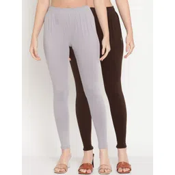 TAG 7 Women Pack of 2 Solid Straight-Fit Ankle Length Leggings-picture-31