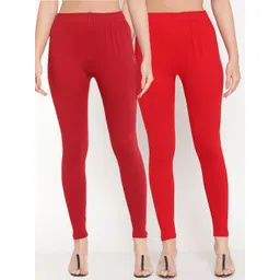 TAG 7 Women Pack of 2 Solid Straight-Fit Ankle Length Leggings-picture-38