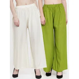 TAG 7 Women Pack of 2 Solid Straight Palazzos-picture-17