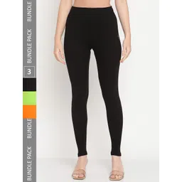 TAG 7 Women Pack Of 3 Ankle-Length Ethnic Leggings-picture-12