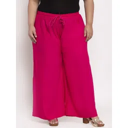 TAG 7 Women Plus Size Mid-Rise Wide Leg Palazzos-picture-25