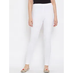 TAG 7 Women White Solid Ankle-Length Legging-picture-10