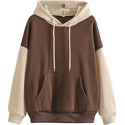 tagas Unisex Color Block Hoodies for Men & Women – Casual Oversized Pullover with Kangaroo Pocket & Drawstring Hood|Winter wear for Womens|-picture-12