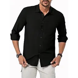 tagdo Men's Cotton Blend Full Sleeve Solid Shirt with Pocket (5169)-picture-52