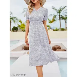 TAGVE Women's A line Dress White-picture-17