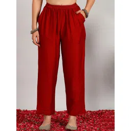 Tahiliya Women Chanderi Silk Straight Pants-picture-30