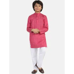 TAHVO Boys Pure Cotton Kurta With Pyjamas-picture-15