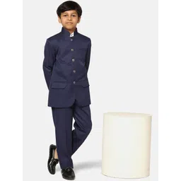 TAHVO Boys Single Breasted Slim-Fit Bandhgala Blazer image 2