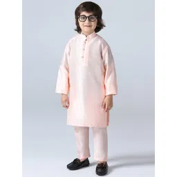 TAHVO Boys Solid Mandarin Collar Regular Kurta Sets-picture-52