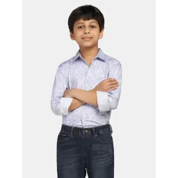 TAHVO Kids Blue Cotton Printed Full Sleeves Shirt-picture-21