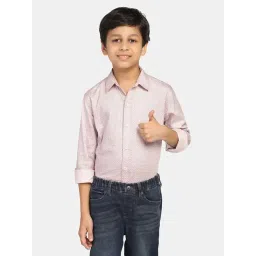 TAHVO Kids Pink Cotton Printed Full Sleeves Shirt-picture-13