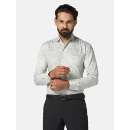 TAHVO Light Green Slim Fit Printed Shirt-picture-42