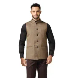 tahvo Men Checked Slim Fit Nehru Jacket-picture-10
