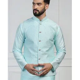 tahvo Men Embellished Regular Fit Nehru Jacket-picture-52
