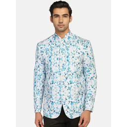 TAHVO Men Printed Slim-Fit Bandhgala Blazers-picture-17