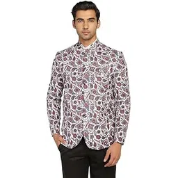 tahvo Men's Printed Nehru Jacket | Stylish Ethnic Blazer for Wedding, Party Slim Fit Bandhgala Modi Jacket for Traditional Outfits-picture-30