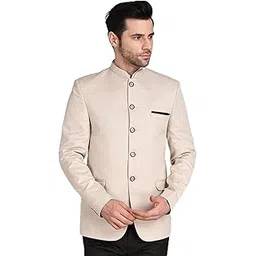 tahvo Men's Single Breasted Linen Slim Fit Blazer for Occasion, Weddings, Party-picture-41