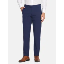 TAHVO Navy Blue  Regular Fit Trousers-picture-20