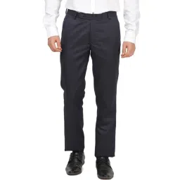 TAHVO Navy Blue  Slim Fit Trousers image 1