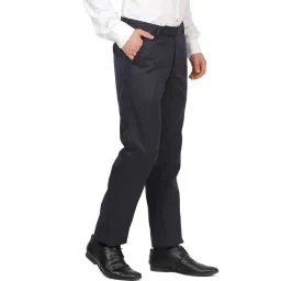 TAHVO Navy Blue  Slim Fit Trousers image 4