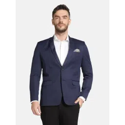 Tahvo Navy Regular Fit Blazer-picture-27