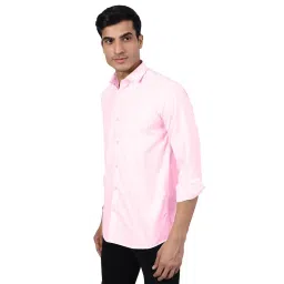 TAHVO Pink Cotton Slim Fit Shirt image 3