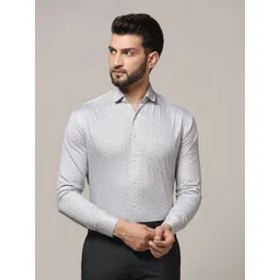 TAHVO Smart Opaque Printed Cotton Formal Shirt-picture-15