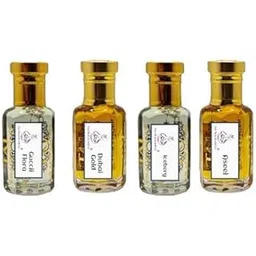 Taj Fragrances Combo Of G.Flora, Dubai Gold, Iceberg and Aseel Attar For Men and Women Premium Long Lasting Perfume Oil (6 ML EACH)-picture-49