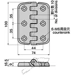 TAKIGEN Marine Hinge Stainless Steel Rod, BP-14-12-S-picture-29