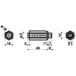 TAKIGEN Rotary Damper Polyacetal 49 cNm Rated Torque 30 g, BP-879-1-R-5K-picture-34