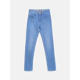 TALES & STORIES Boys Blue Slim Fit Light Fade Stretchable Denim Jeans-picture-33