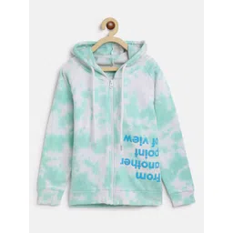 TALES & STORIES Boys Green Printed Hooded Sweatshirt-picture-35