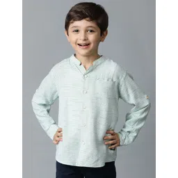 TALES & STORIES Boys Horizontal Stripes Opaque Striped Casual Shirt-picture-56