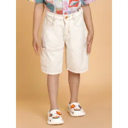 Tales & Stories Boys White Cotton Shorts-picture-13