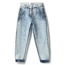 Tales & Stories Cotton Knit Washed Jeans - Light Blue-picture-24