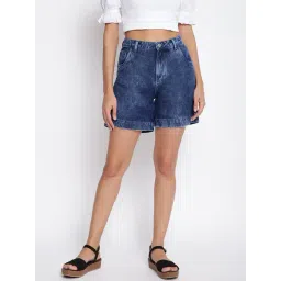 Tales & Stories Dark Blue Regular Fit Shorts-picture-30