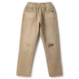 Tales & Stories Denim Woven Distressed Jeans - Khaki-picture-28