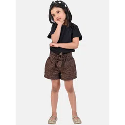 TALES & STORIES Girls Animal Skin Printed Shorts-picture-19