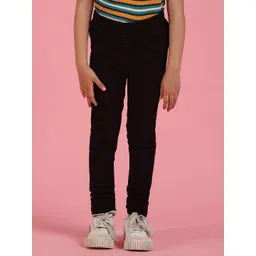 TALES & STORIES Girls Black Slim Fit Jeggings-picture-36
