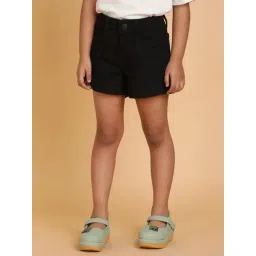 Tales & Stories Girls Black Washed Shorts-picture-25